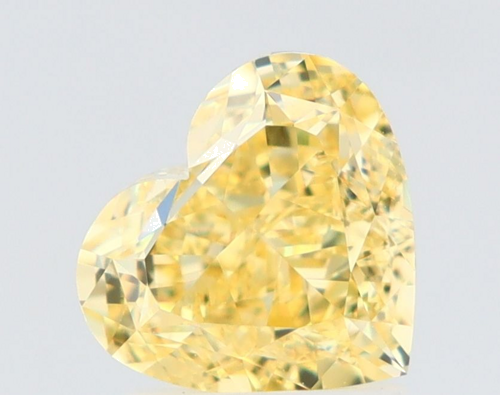 2.03 carat Fancy Intense Yellow-VVS2 Natūralus Heart Deimantas (1)