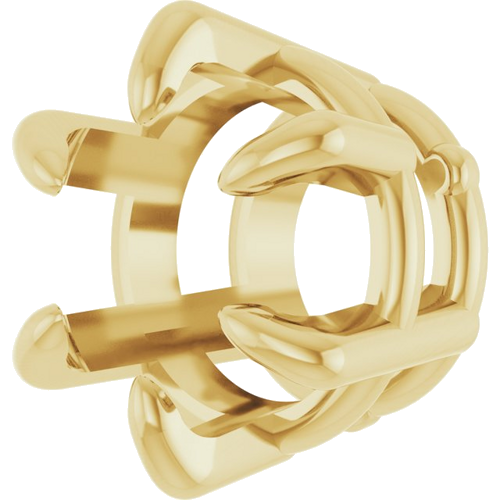 18K Yellow 6.5 mm Round Slide Pendant Mounting (2)