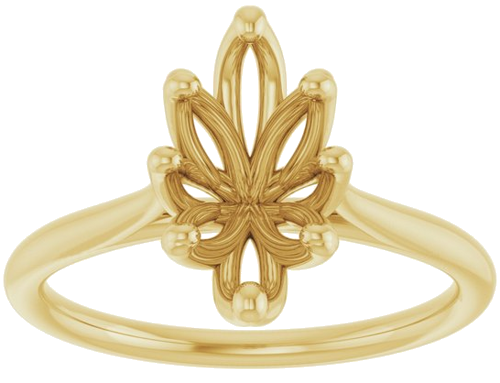Sužadėtuvių Žiedas „Cathedral-Style Solitaire Tulipset®“ 10k yellow gold Marquise 10.5mm x 5.5mm (3)