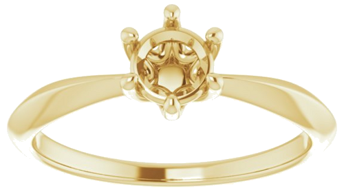 Sužadėtuvių Žiedas „Solitaire“ 14k yellow gold Round 5.2mm (3)
