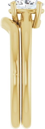 Sužadėtuvių Žiedas „V-End Prong“ 14k yellow gold Oval 7mm x 5mm (9)