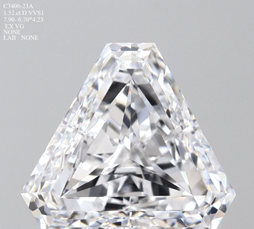 1.52 carat D-VVS1 Natūralus Triangular Deimantas (1)