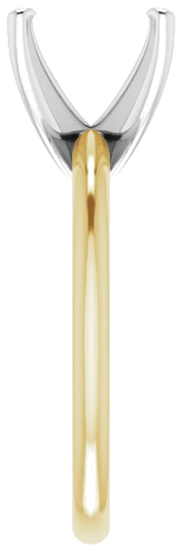 14K Yellow   White  10 mm Round Solitaire Engagement Ring Mounting (4)