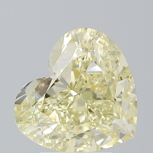 5.01 carat Fancy Light Yellow-VS2 Natūralus Heart Deimantas (1)