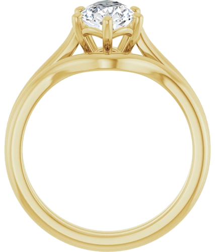 Sužadėtuvių Žiedas 14k yellow gold Pear 10mm x 6mm (7)