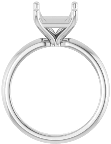 Sužadėtuvių Žiedas 14k white gold Emerald 10mm x 8mm (2)