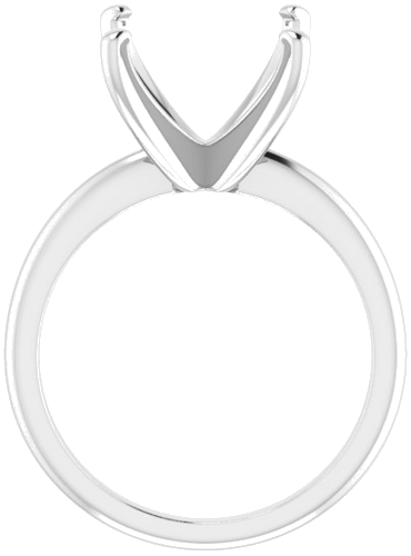 Sužadėtuvių Žiedas „Solitaire“ 14k white gold Square 9mm (2)
