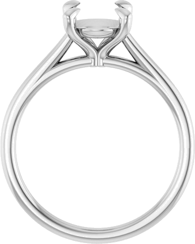Sužadėtuvių Žiedas „Claw-Prong Solitaire“ 10k white gold Oval 9mm x 7mm (2)