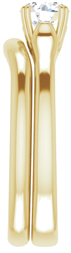 Sužadėtuvių Žiedas „Solitaire“ 14k yellow gold Round 5.2mm (9)