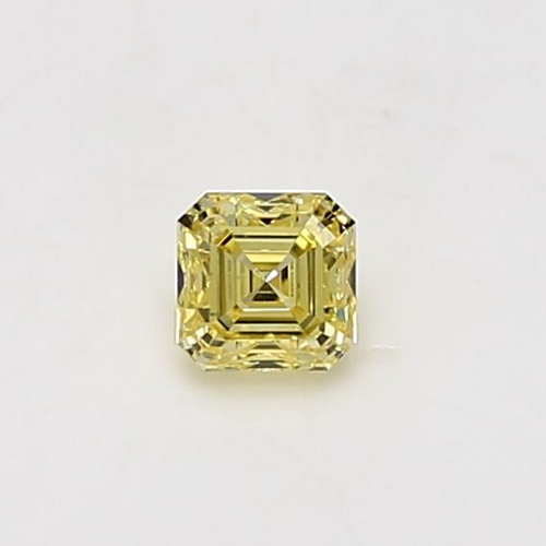 0.33 carat Fancy Intense Yellow-VS1 Natūralus Asscher Deimantas (1)