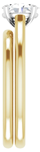 14K Yellow   White  7x5 mm Oval Solitaire Engagement Ring Mounting (9)