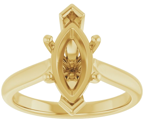 Sužadėtuvių Žiedas 14k yellow gold Marquise 13mm x 6.5mm (3)