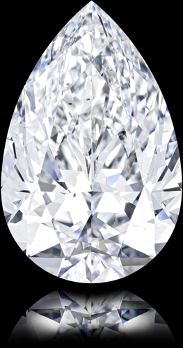 4.03 carat D-SI1 Natūralus Pear Deimantas (1)
