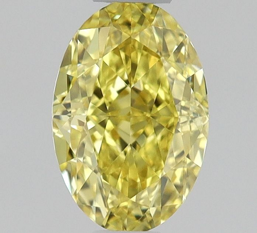 0.45 carat Fancy Vivid Yellow-VVS1 Natūralus Oval Deimantas (1)