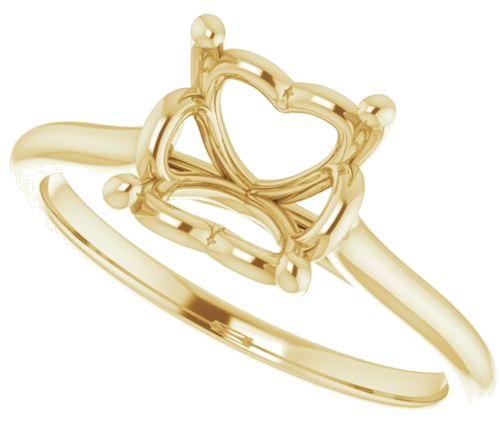 Sužadėtuvių Žiedas „Solitaire“ 14k yellow gold Square 6mm (5)