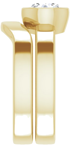 Sužadėtuvių Žiedas „Solitaire“ 585 Geltonojo Aukso Round 6.5mm (9)