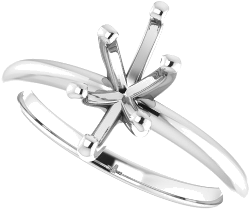 14K White  10x5 mm Marquise Solitaire Engagement Ring Mounting (5)