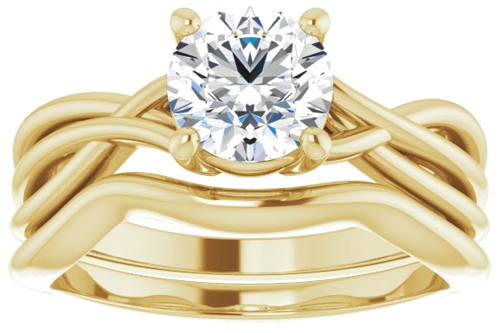 Sužadėtuvių Žiedas „Solitaire“ 14k yellow gold Round 6.5mm (8)