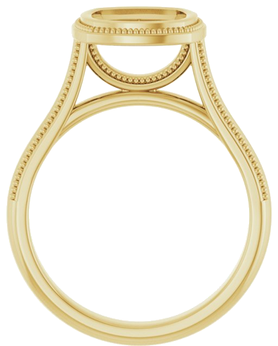 Sužadėtuvių Žiedas „Bezel-Set Solitaire“ 14k yellow gold Cushion 7.5mm (2)