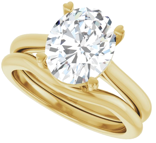 Sužadėtuvių Žiedas „Hearts on Top™“ 14k yellow gold Oval 10mm x 8mm (10)