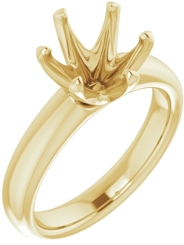 14K Yellow 8.8 mm Round Engagement Ring Mounting (1)