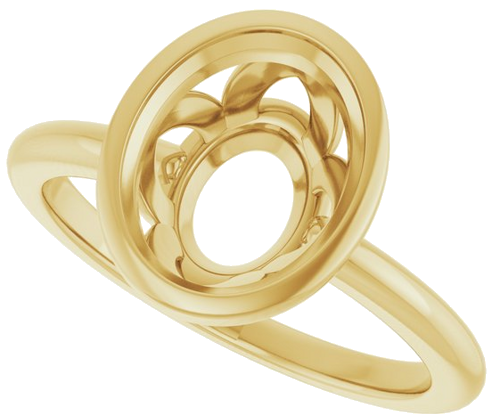 Sužadėtuvių Žiedas „Bezel-Set“ 14k yellow gold Oval 10mm x 8mm (5)