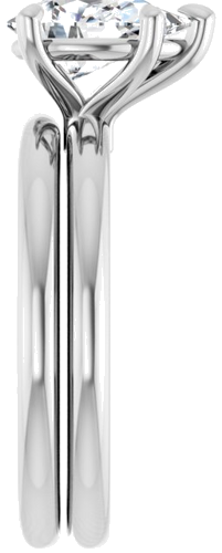 Sužadėtuvių Žiedas 417 Baltojo Aukso Pear Shape 9mm x 6mm (9)