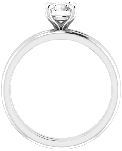 14K White  5.5 mm Round Solitaire Engagement Ring Mounting (7)