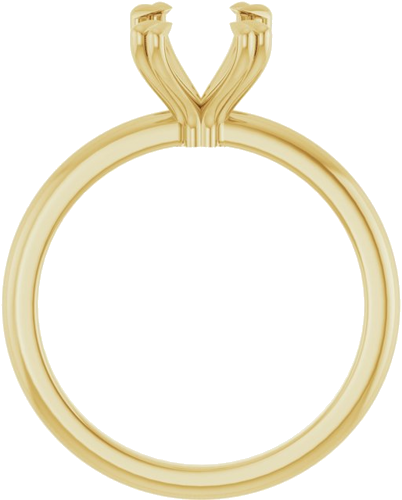 Sužadėtuvių Žiedas „Double Claw-Prong“ 14k yellow gold Elongated Cushion 9mm x 7mm (2)