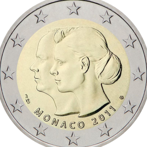 2011 Monaco Royal Wedding 2 euro coin (2)