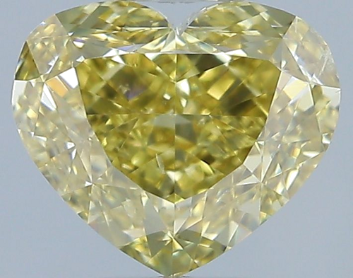 1.02 carat Fancy Brownish Yellow-SI1 Natūralus Heart Deimantas (1)