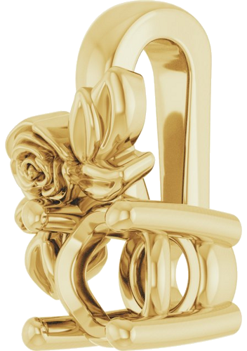 Pakabukas „Solitaire Floral“ 14k yellow gold Round 3.4mm (2)