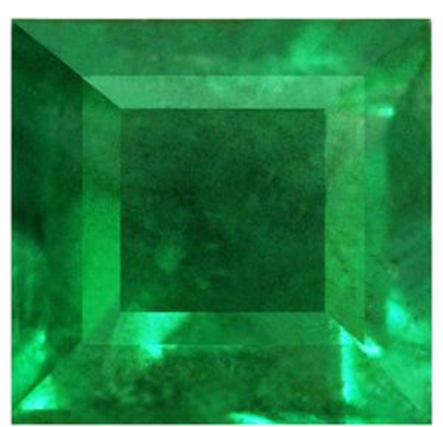 0.38 carat GREEN Square Smaragdas (1)