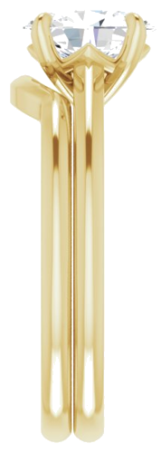 14K Yellow 8x6 mm Oval Solitaire Engagement Ring Mounting (9)