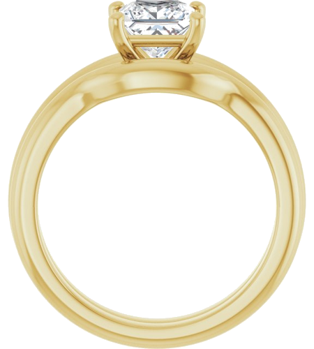 Sužadėtuvių Žiedas 10k yellow gold Square 5.5mm (7)