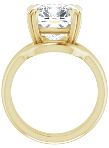 Sužadėtuvių Žiedas „Double Claw-Prong Solitaire“ 14k yellow gold Cushion 11mm (7)