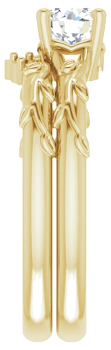 Sužadėtuvių Žiedas „Solitaire“ 14k yellow gold Round 5.2mm (9)