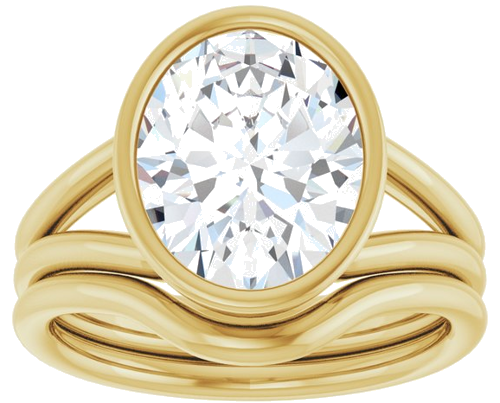 Sužadėtuvių Žiedas „Bezel-Set Solitaire“ 18k yellow gold Oval 11mm x 9mm (8)