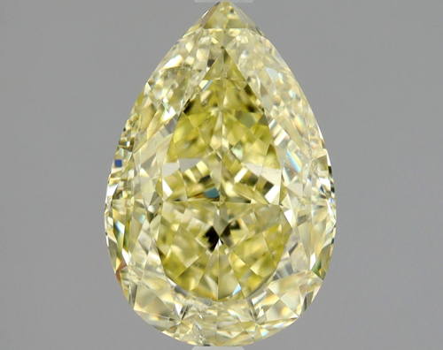 2.02 carat Fancy Yellow-SI2 Natūralus Pear Deimantas (1)