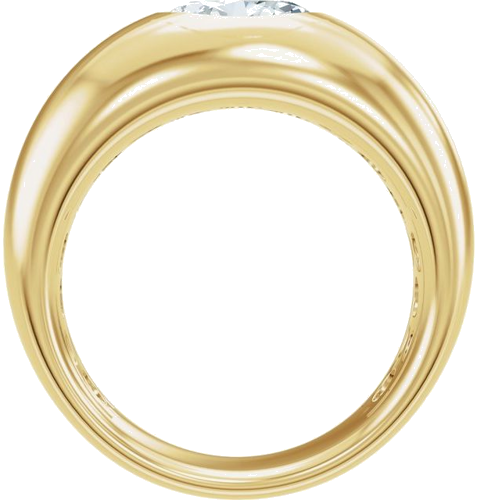 Sužadėtuvių Žiedas „Solitaire“ 14k yellow gold Oval 8.5mm x 6.5mm (2)