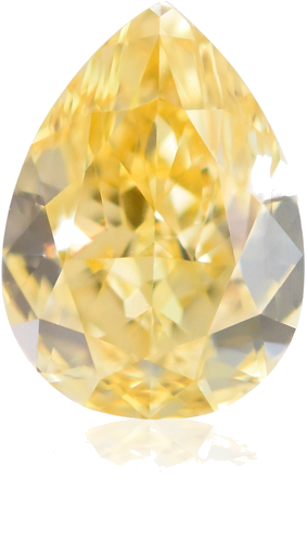 0.56 carat Fancy Intense Orangey Yellow-VVS1 Natūralus Pear Deimantas (1)