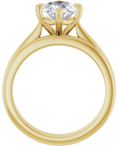 Sužadėtuvių Žiedas „Solitaire“ 14k yellow gold Oval 10mm x 7mm (7)