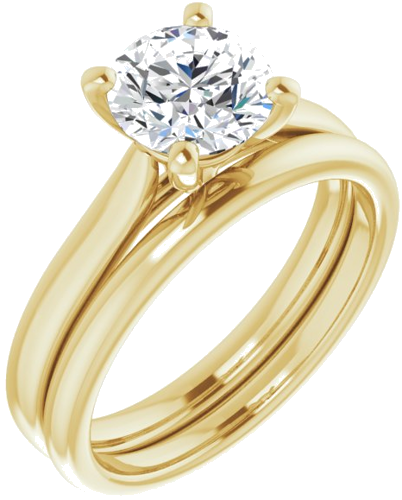 14K Yellow 7 mm Round Engagement Ring Mounting (6)