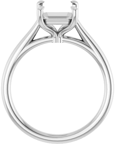 Sužadėtuvių Žiedas „Claw-Pong“ 14k white gold Emerald 9mm x 7mm (2)