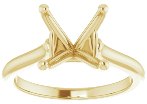 Sužadėtuvių Žiedas „Solitaire“ 585 Geltonojo Aukso Round 10mm (3)