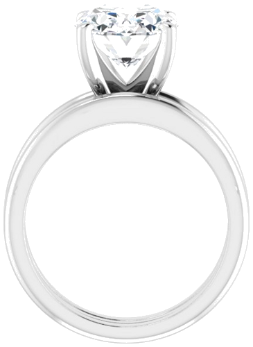 14K White  11x9 mm Oval Solitaire Engagement Ring Mounting (7)