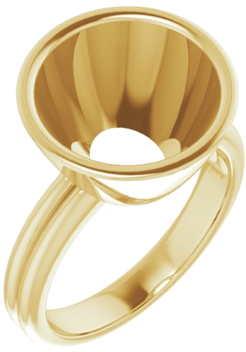 Sužadėtuvių Žiedas „Bezel-Set Solitaire“ 14k yellow gold Round 12mm (1)