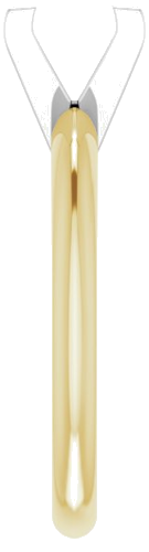 14K Yellow White 6.5 mm Square V-End 4-Prong Engagement Ring Mounting (4)