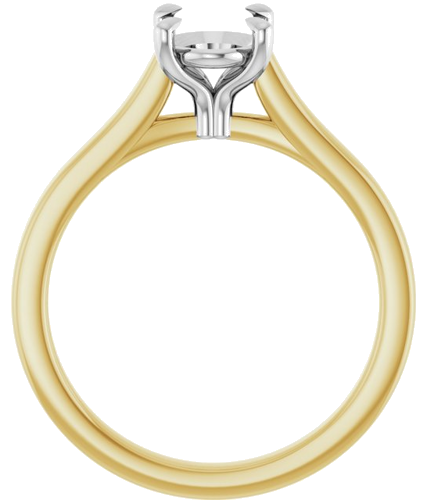 Sužadėtuvių Žiedas „Claw-Prong“ 14k yellow/white gold Oval 8mm x 6mm (2)