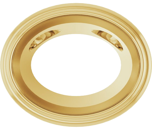 Pakabukas „Bezel-Set Solitaire“ 14k yellow gold Oval 9mm x 7mm (1)
